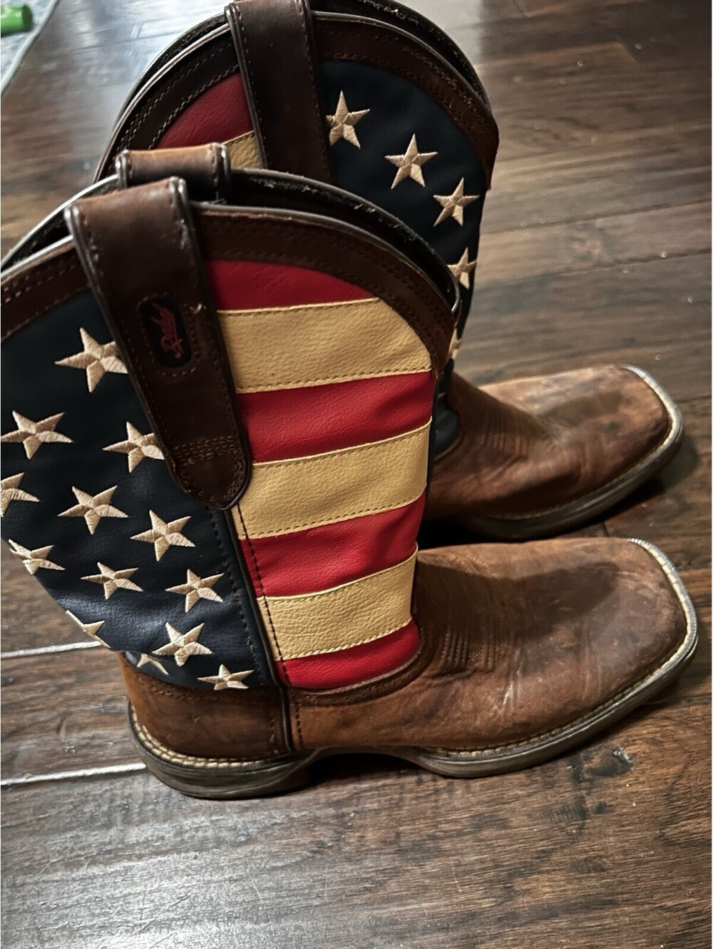Durango Men's Rebel American Flag Western Boots Sz 7D Brown